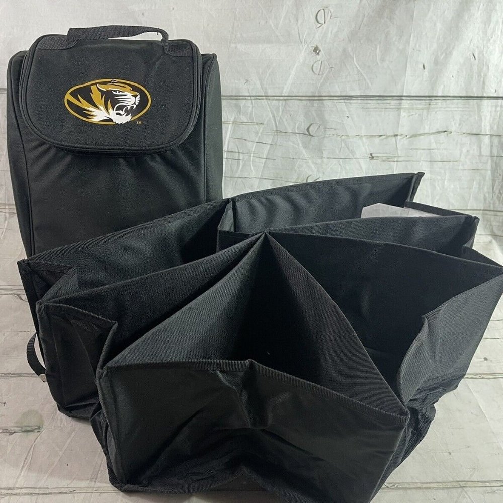 Missouri MU Tigers NCAA Picnic Time Soft Side Bag Cooler w Foldout NWOT